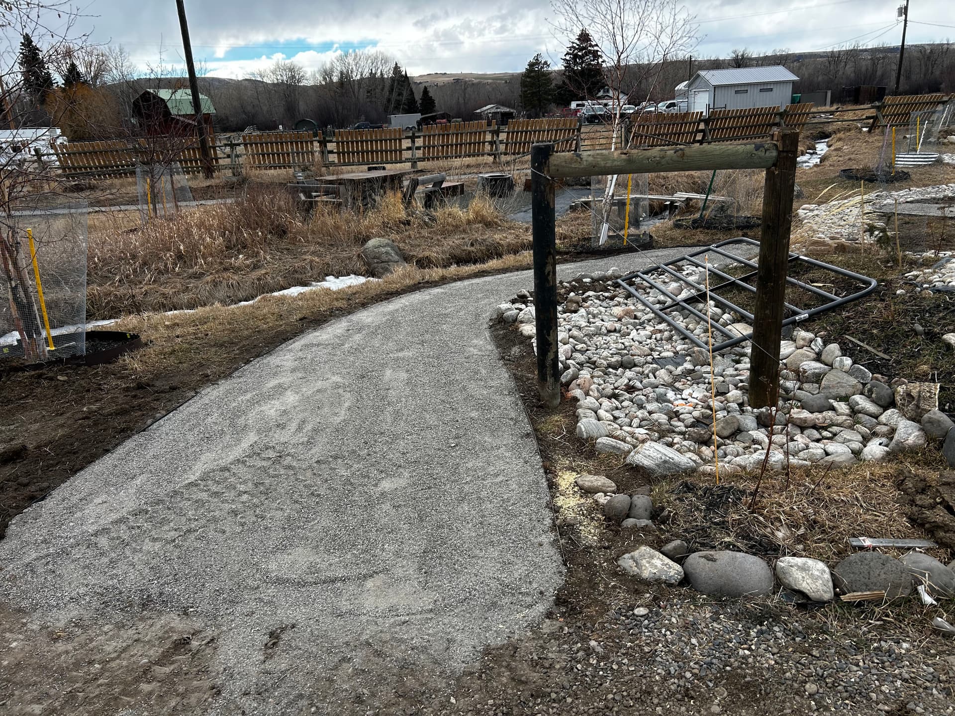 Property Enhancement with Drainage and Pathway Construction in Gallatin Valley