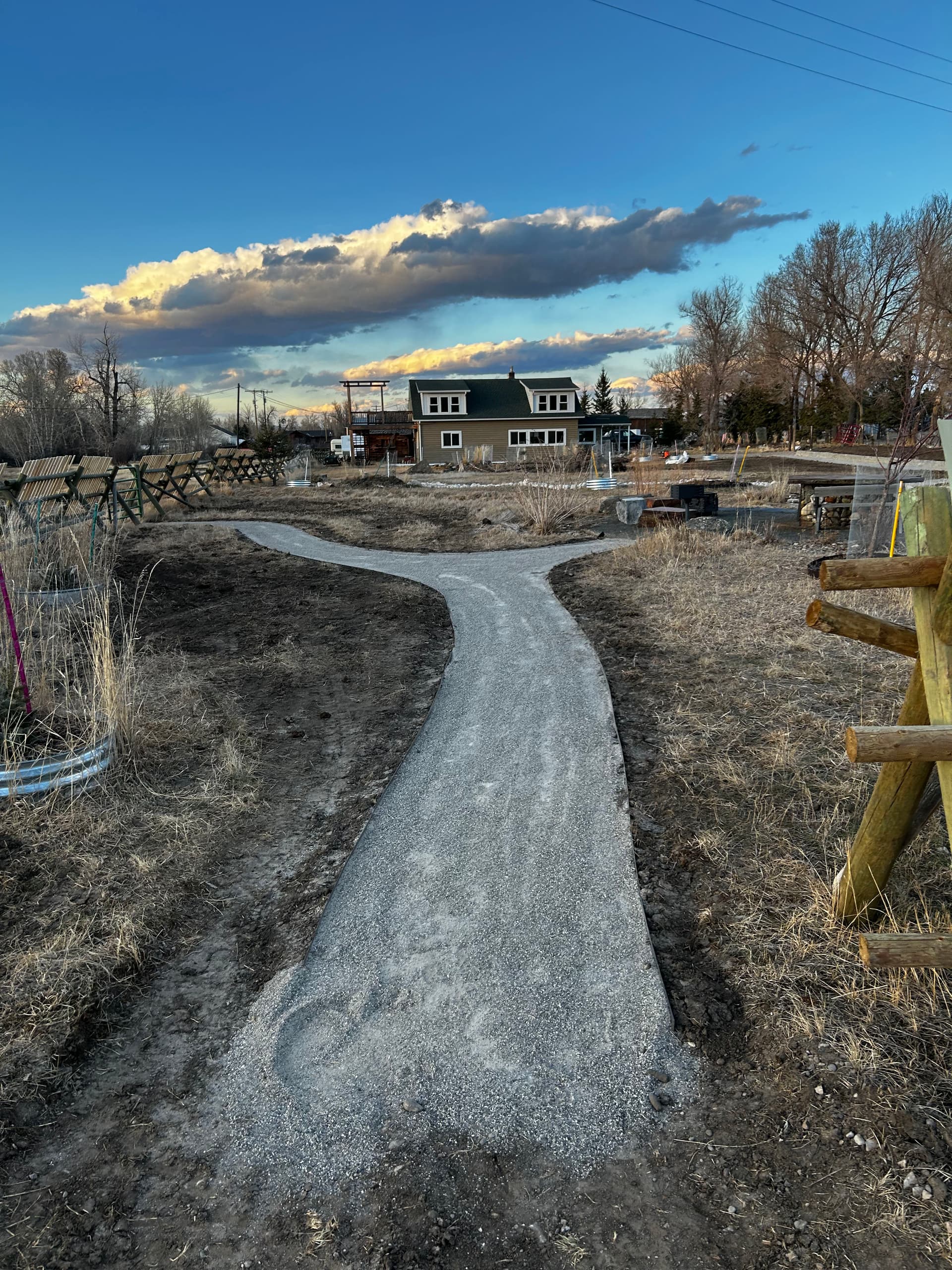 Property Enhancement with Drainage and Pathway Construction in Gallatin Valley